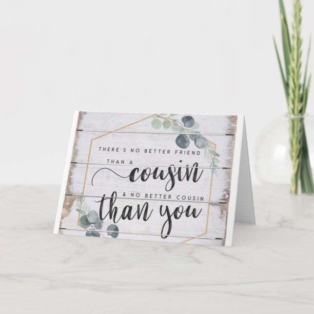 TARJETA CUMPLEAÑOS QUE DESEEN "COUSIN" Y "MEJOR AMIGO" (Anverso)