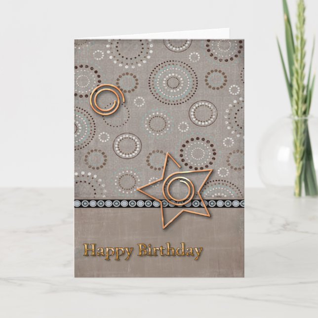 Tarjeta Cumpleaños radial radical (Anverso)