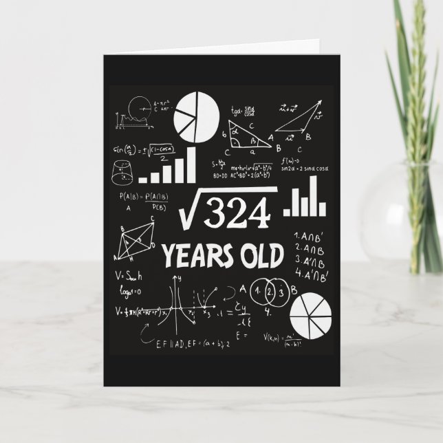 Tarjeta Cumpleaños Raíz Cuadrada Profesora de Matemáticas  (Anverso)