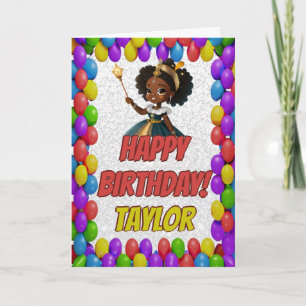 Tarjeta Cumpleaños Real de Cuento de Hadas Princesa