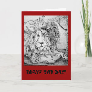 Tarjeta Cumpleaños real del león