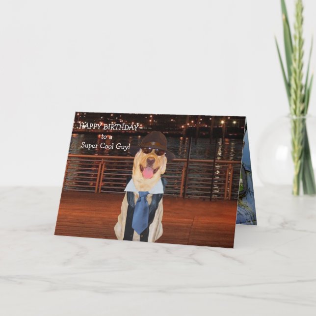 Tarjeta Cumpleaños relativo masculino divertido (Anverso)