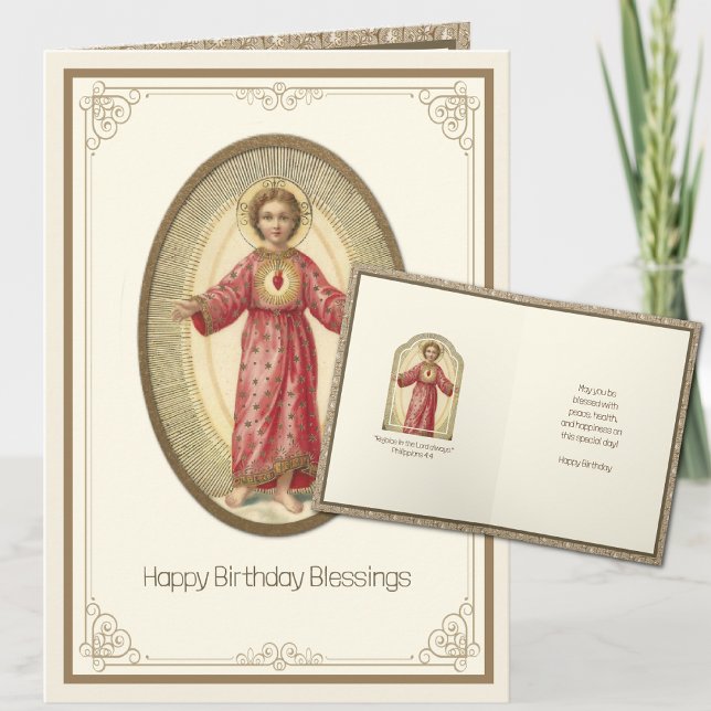 Tarjeta Cumpleaños religioso Sagrado Corazón de Jesús (Subido por el creador)