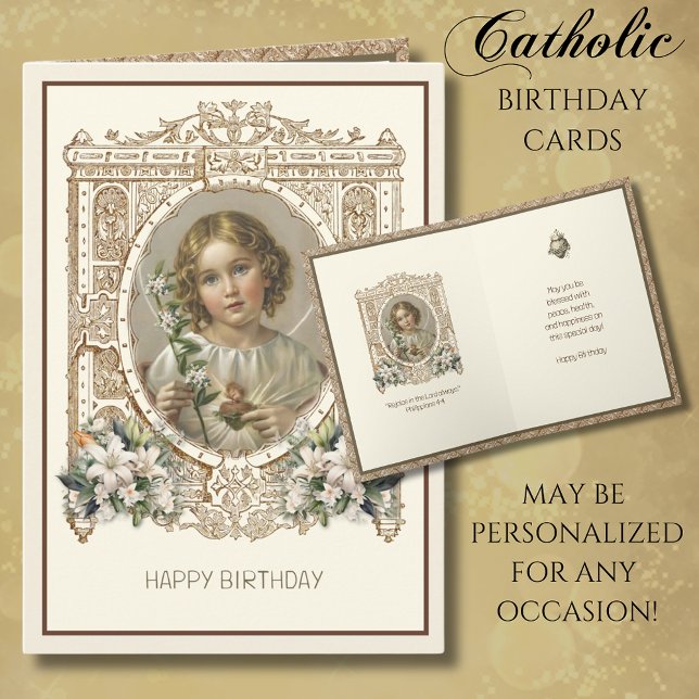 Tarjeta Cumpleaños religioso Sagrado Corazón de Jesús (Subido por el creador)