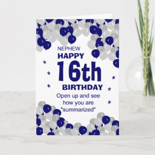 Tarjeta cumpleaños resumido sobrino