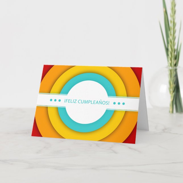 Tarjeta cumpleanos retro (Anverso)