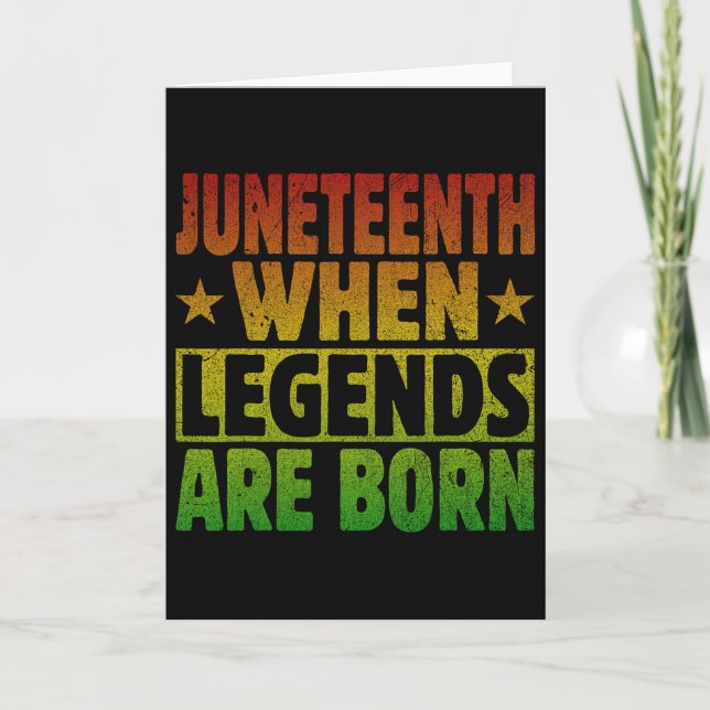 Tarjeta Cumpleaños Retro 2025 19 de junio - 1865 Juneteent (Anverso)