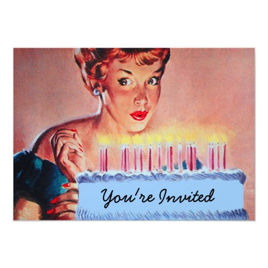 Tarjeta Cumpleaños retro de los años 50