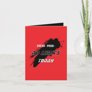 Tarjeta Cumpleaños Rojo de Fitness Motivacional