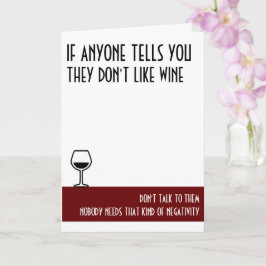 Tarjeta Cumpleaños rojo estándar de Wine Lover