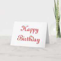 Cumpleaños. Rojo y blanco. Personalizado