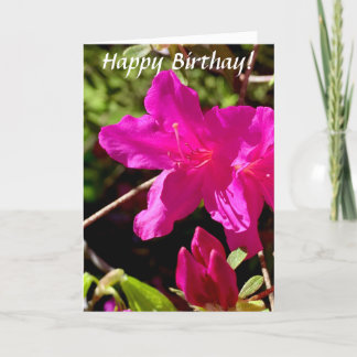 Tarjeta Cumpleaños Rosa Azalea