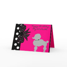 Cumpleaños rosado del caniche