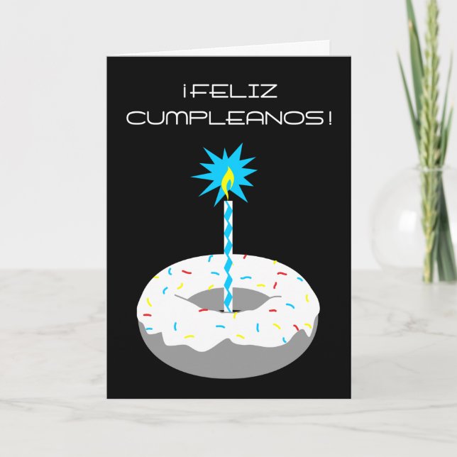 Tarjeta cumpleanos rosquilla (Anverso)