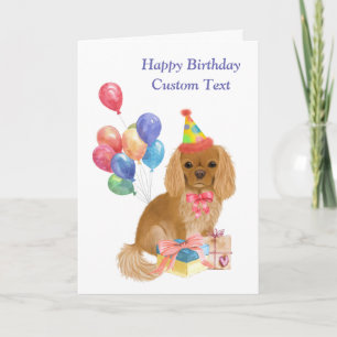 Tarjeta Cumpleaños Ruby Cavalier King Charles Spaniel