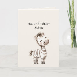 Tarjeta Cumpleaños Safari Cebra