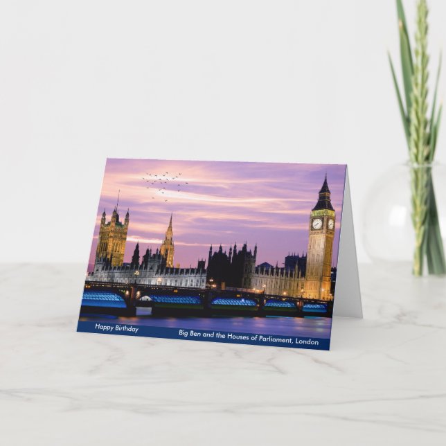 Tarjeta Cumpleaños-saludo-tarjeta BRITÁNICA de la imagen (Anverso)