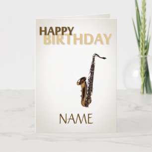 Tarjeta Cumpleaños Sax
