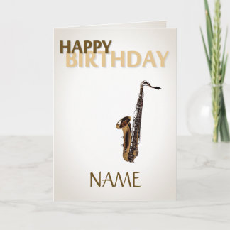 Tarjeta Cumpleaños Sax