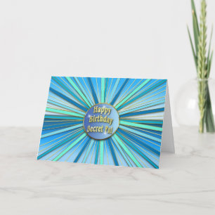 Tarjeta Cumpleaños - SECRET PAL - Sunburst - Blues/Golds