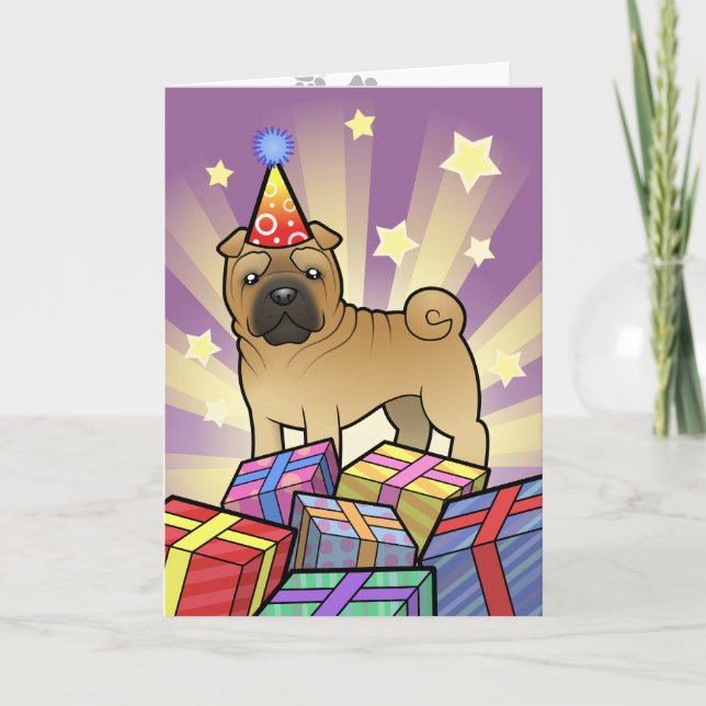 Tarjeta Cumpleaños Shar Pei (Anverso)