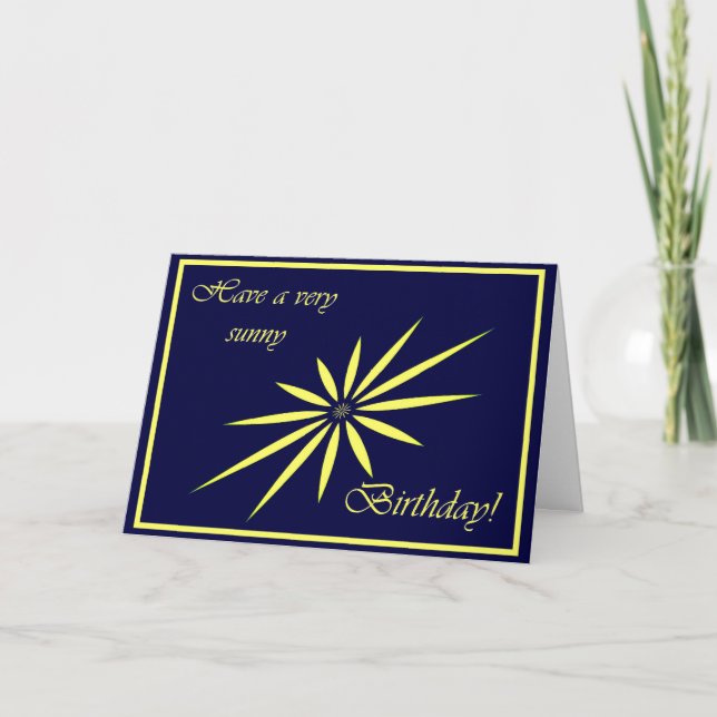 Tarjeta ¡Cumpleaños soleado! (Anverso)