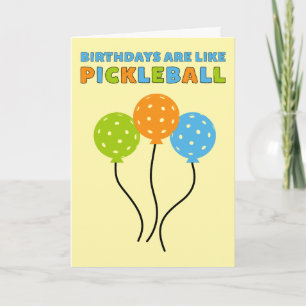 Tarjeta Cumpleaños Son Como Pickleball Divertido