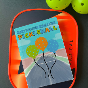 Tarjeta Cumpleaños son como Pickleball Divertido