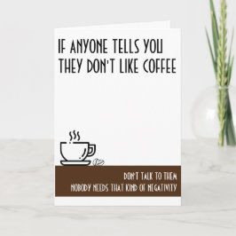 Tarjeta Cumpleaños Standard Brown de Coffee Lover