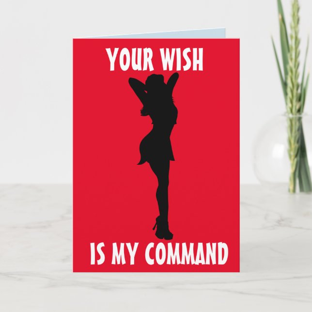 Tarjeta CUMPLEAÑOS "sucios" NOCTURNOS PARA SU MARIDO (Anverso)