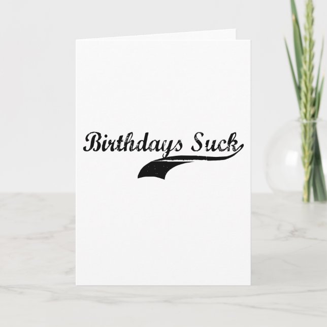 Tarjeta Cumpleaños Suck (Anverso)