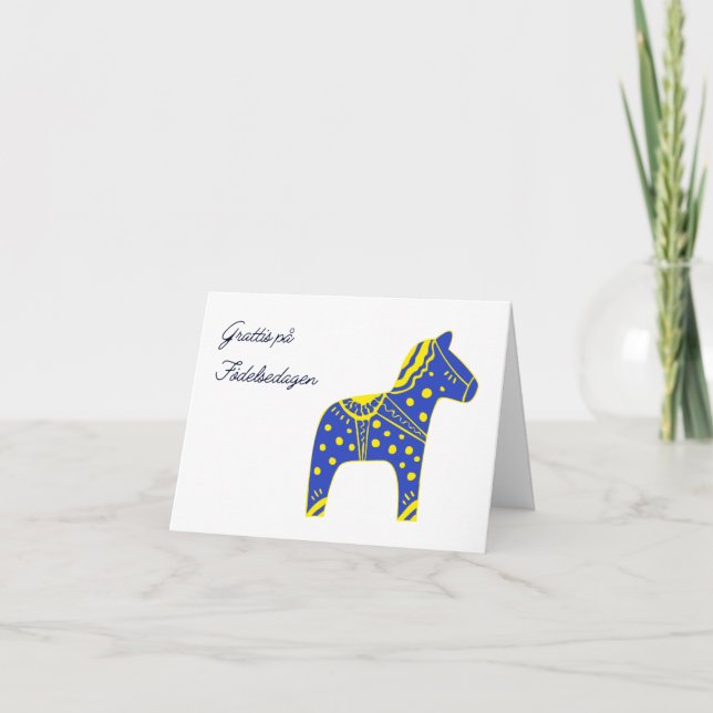 Tarjeta cumpleaños sueco de Grattis på födelsedagen (Anverso)