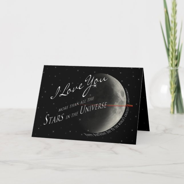 Tarjeta Cumpleaños- SUEETHEART- ESTRELLAS/UNIVERSO (Anverso)