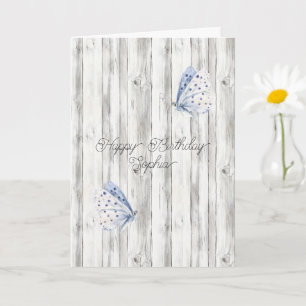 Tarjeta Cumpleaños Sueños de Mariposa Lavanda