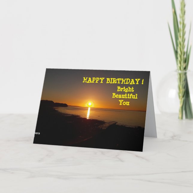 Tarjeta Cumpleaños Sunset (Anverso)