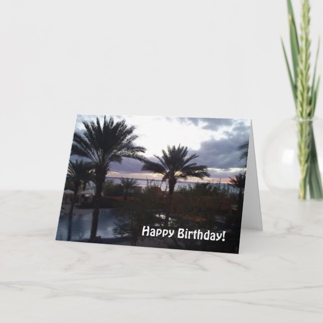 Tarjeta Cumpleaños Sunset (Anverso)