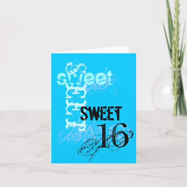 Tarjeta Cumpleaños Sweet 16 (Anverso)