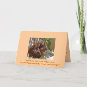 Tarjeta Cumpleaños tardío, cómico