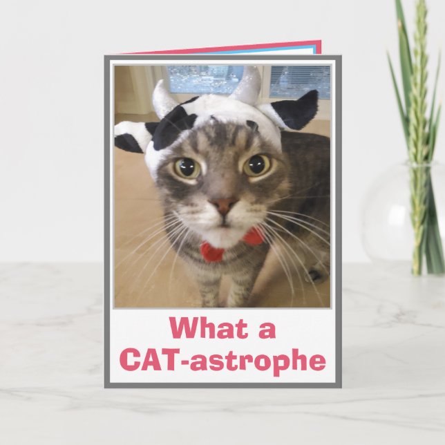 Tarjeta Cumpleaños Tardío Divertido (Anverso)