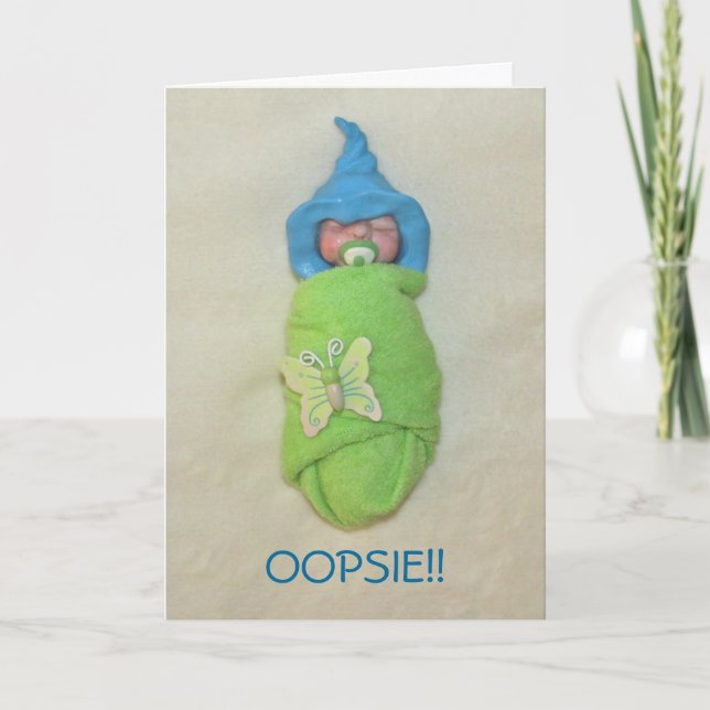 Tarjeta Cumpleaños tardío: El dormir del bebé de la (Anverso)