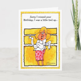 Tarjeta Cumpleaños tardío feliz, tamaño: Estándar (5" x