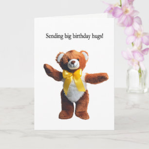 Tarjeta Cumpleaños Teddy Bear Hugs