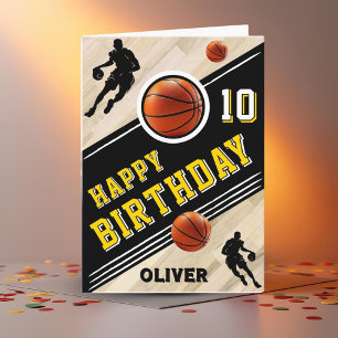 Tarjeta Cumpleaños Temático de Jugador de Baloncesto Moder