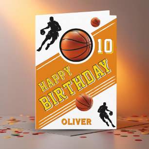Tarjeta Cumpleaños Temático de Jugador de Baloncesto Moder