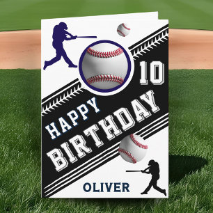 Tarjeta Cumpleaños Temático de Jugador de Béisbol de Béisb
