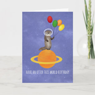 Tarjeta Cumpleaños Ten un Nutria este Mundo Cumpleaños