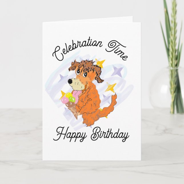 Tarjeta Cumpleaños: Tiempo de Celebrar (Anverso)
