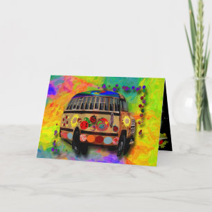 Tarjeta Cumpleaños total del Hippie