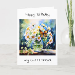 Tarjeta Cumpleaños | Vase de Daisies
