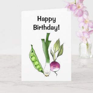 Tarjeta Cumpleaños! (verduras felices)